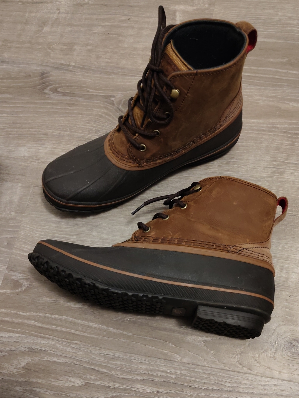 UGG Men's Brown and Black Waterproof Duck Boots